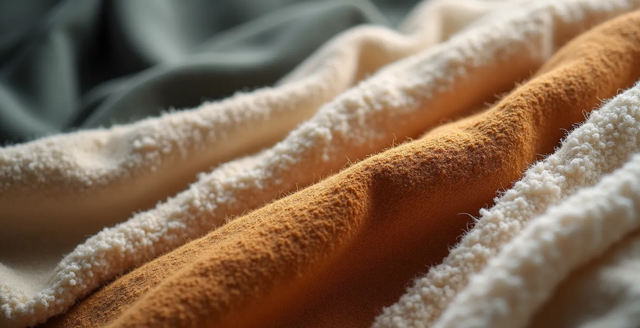 Textures réalistes de velours, lin, cuir et bouclette pour canapés
