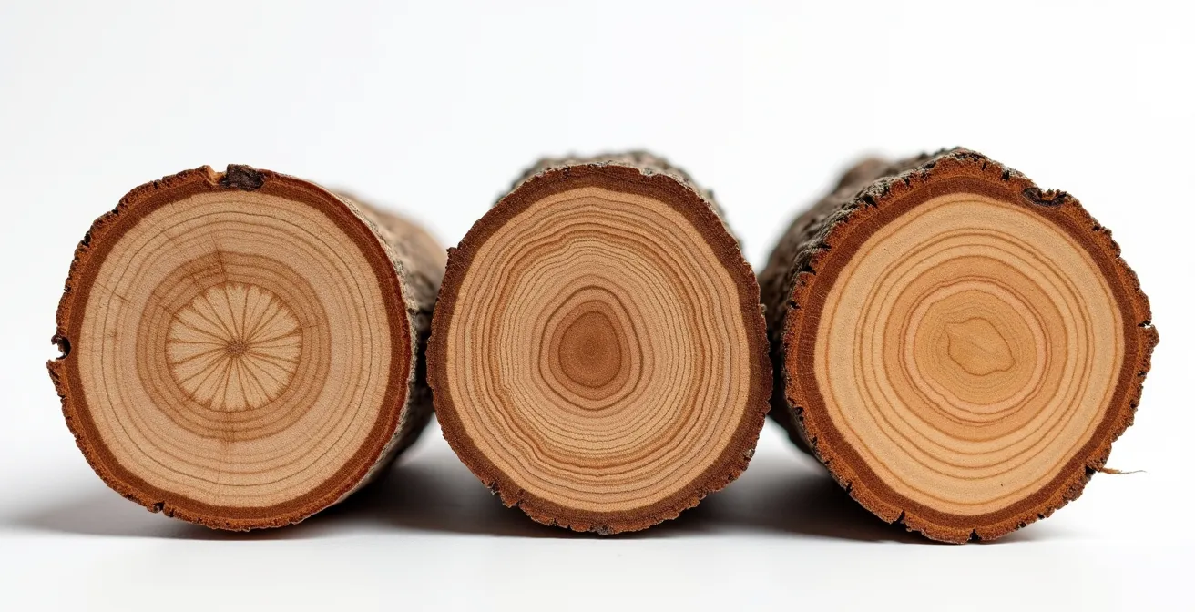 Comparaison visuelle de différentes essences de bois selon leur résistance climatique