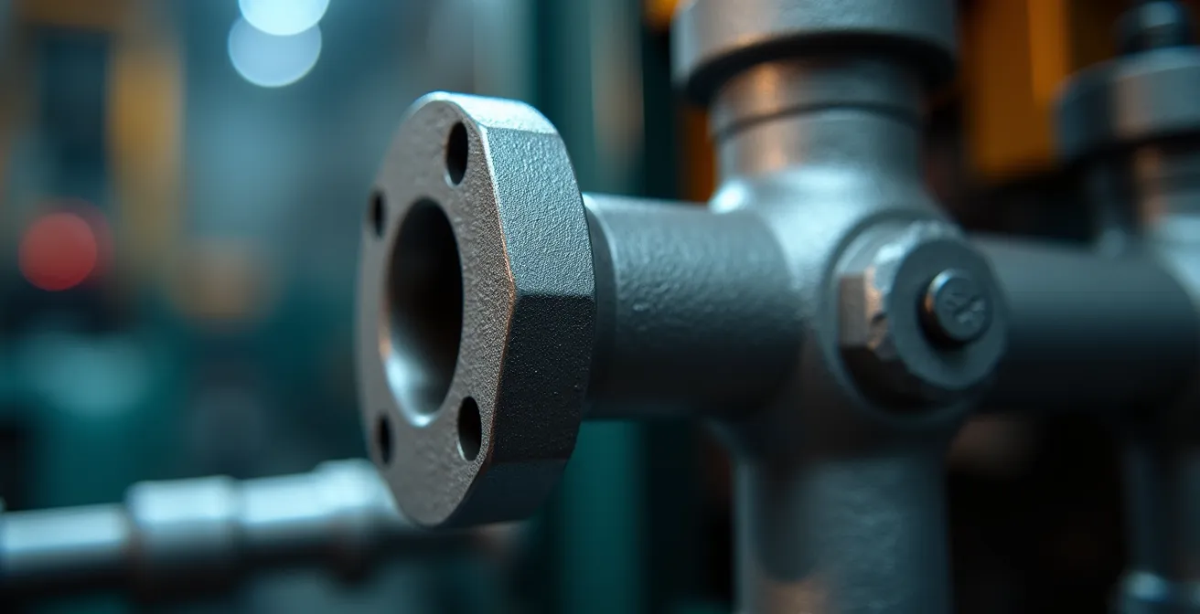 Détail macro d'équipements industriels énergétiques