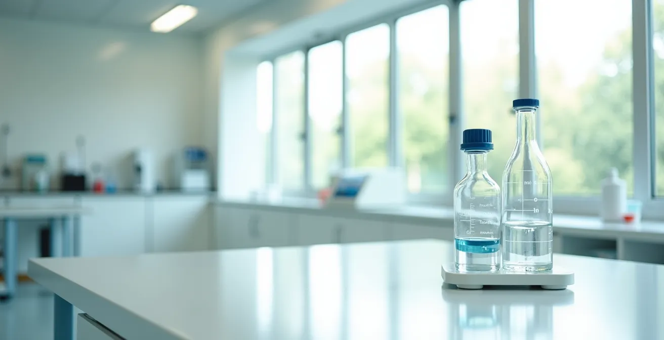 Axe Environnemental & Minimaliste : Laboratoire moderne avec équipements de pointe dans un espace épuré