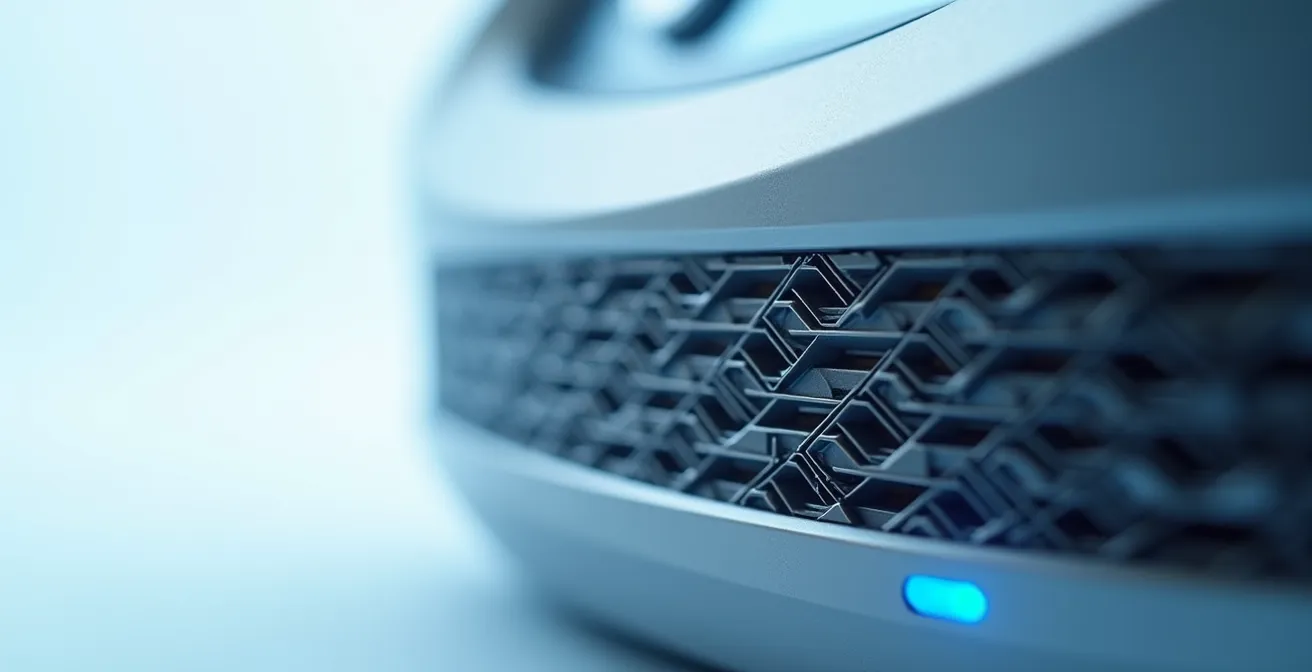 Axe Macro & Textural : Détail technologique d'un équipement laser moderne